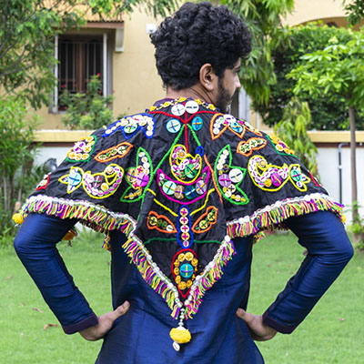 Unisex Custom Made Designer Poncho for Navratri Outfit