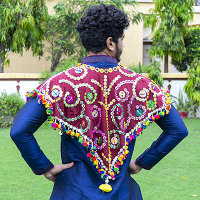 Unisex Custom Made Designer Poncho for Navratri Outfit