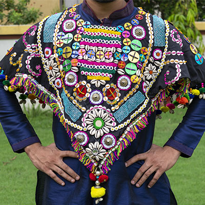 Unisex Custom Made Designer Poncho for Navratri Outfit