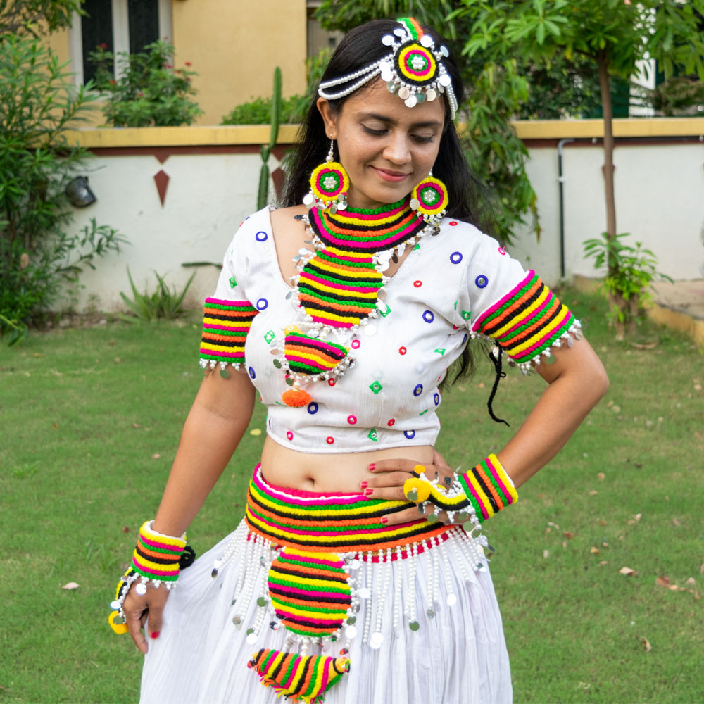 Woolen Threads Handmade Full Set for Chaniya Choli