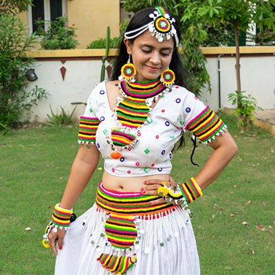 Woolen Threads Handmade Full Set for Chaniya Choli