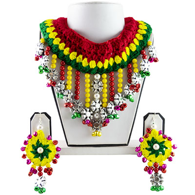 Woolen Threads Handmade Necklace for Navratri