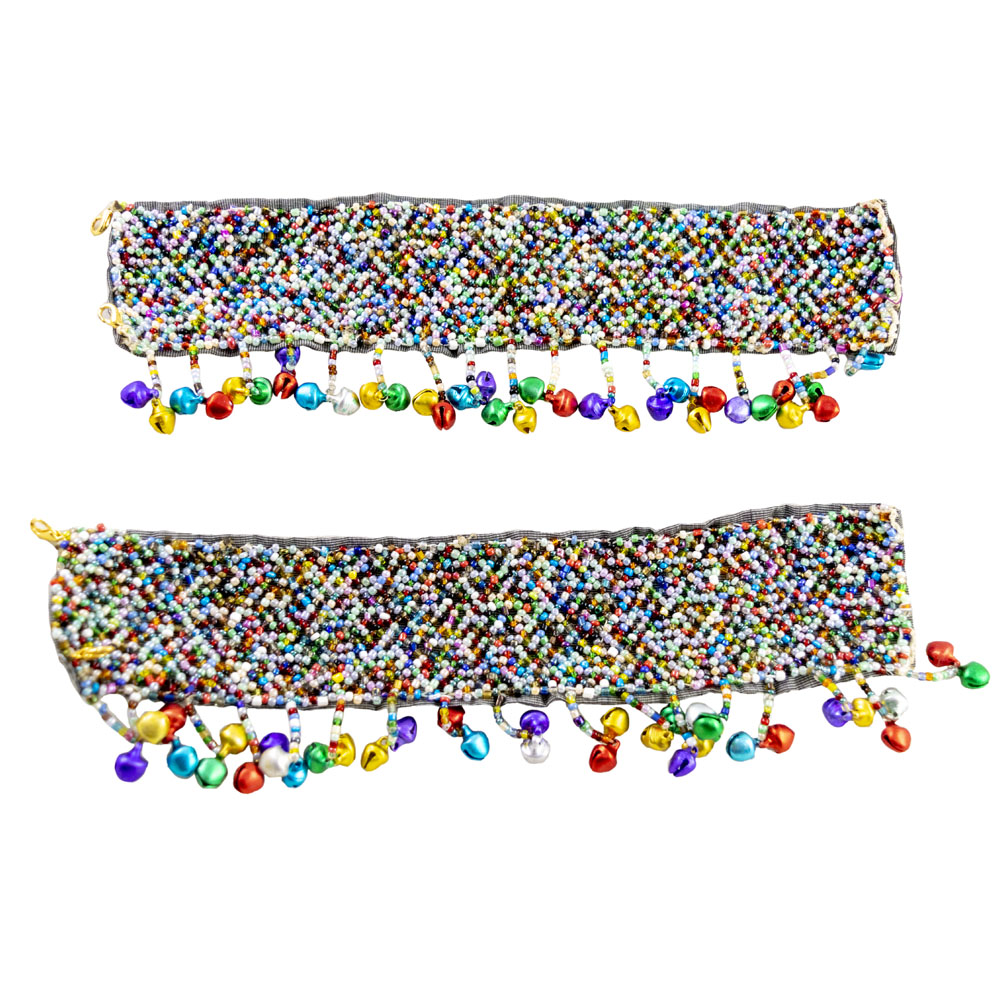 Multi Color Jeko Moti Anklets for Chaniya Choli