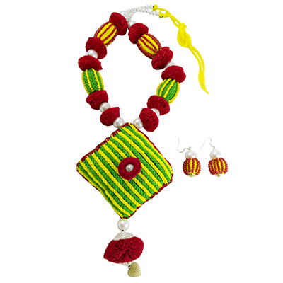 Woolen Threads Designer Necklace for Navratri