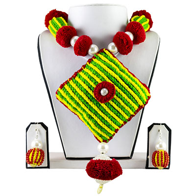 Woolen Threads Designer Necklace for Navratri