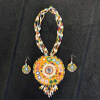 Orange Multi Color Beads Necklace for Chaniya Choli