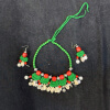 Green & Pink Beads Necklace for Chaniya Choli