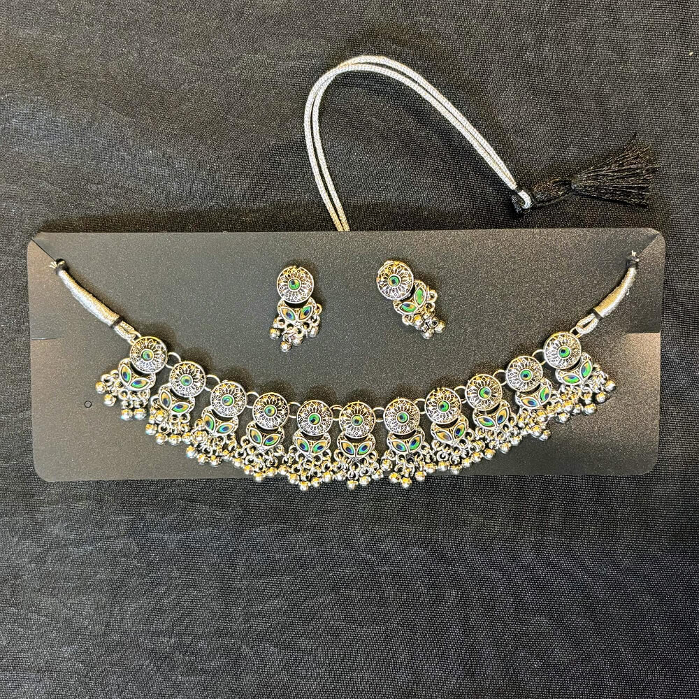 Silver Necklace for Chaniya Choli