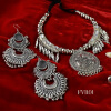 Oxidised Silver-Plated Beaded Necklace For Women