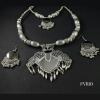 Silver Oxidised Necklace Set