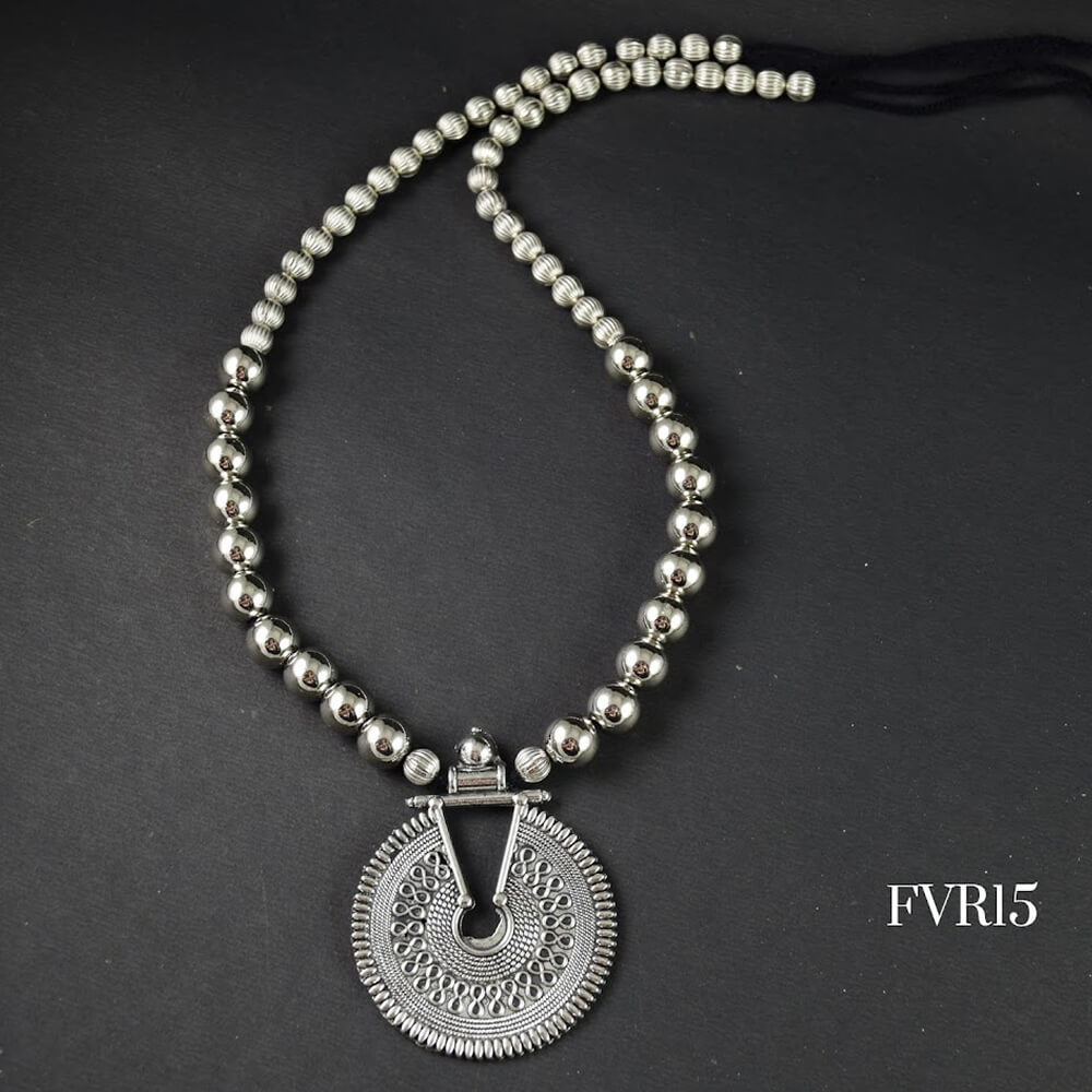 Silver Oxidised Necklace