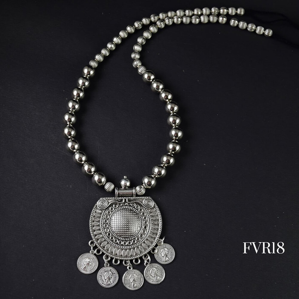 Silver Oxidised Necklace