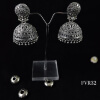 Silver Finish Oxidised Jhumka Earrings for Women and Girls
