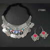 Silver Oxidised Necklace Set