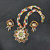 Handmade Multicolor Beaded Necklace & Earrings Set