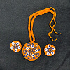 Handmade Orange Beaded Necklace Set
