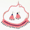 Pink Woolen Necklace for Kids