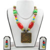 Wooden beads necklace on dummy