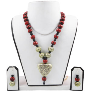 Red Beads Antique Necklace